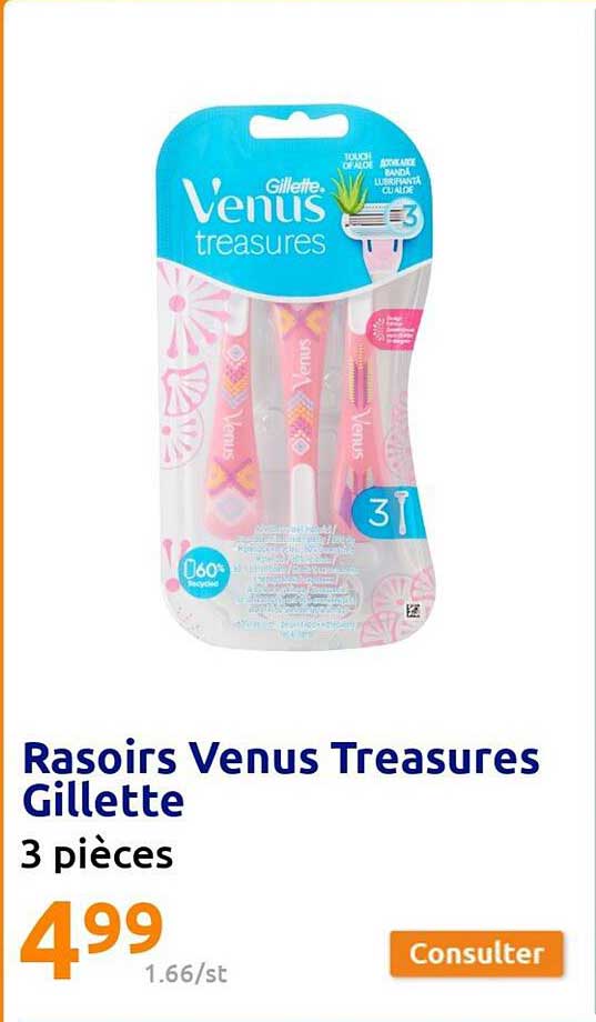 rasoirs venus treasures gillette