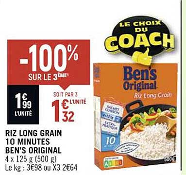 riz long grain 10 minutes ben's original