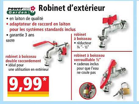 robinet d'extérieur powertec garden