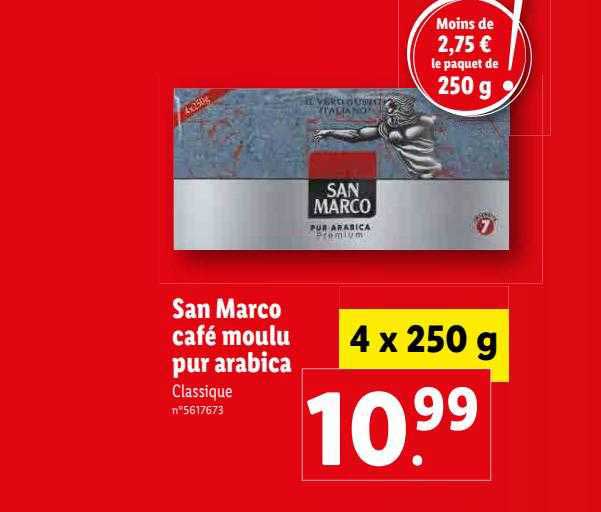 san marco café moulu pur arabica