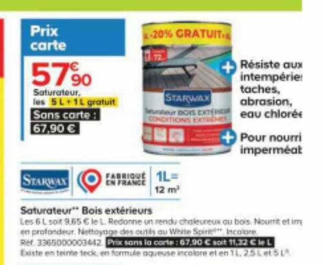 saturateur bois extérieurs starwax