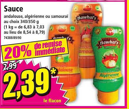 sauce andalouse, algérienne ou samouraï