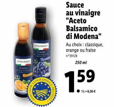 Sauce Au Vinaigre "aceto Balsamico Di Modena" Italiamo