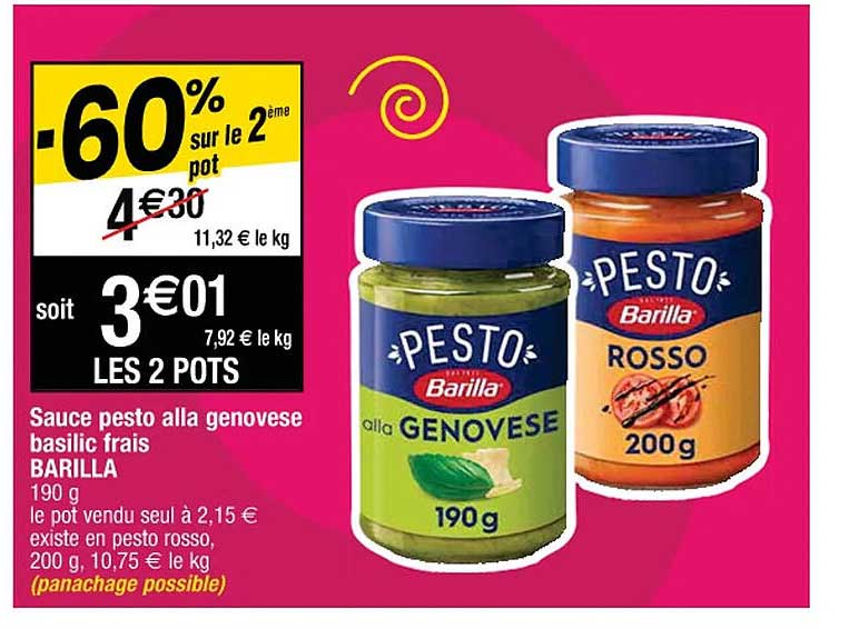 sauce pesto alla genovese basilic frais barilla