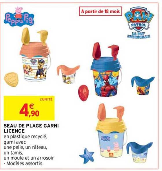 Seau De Plage Garni Licence