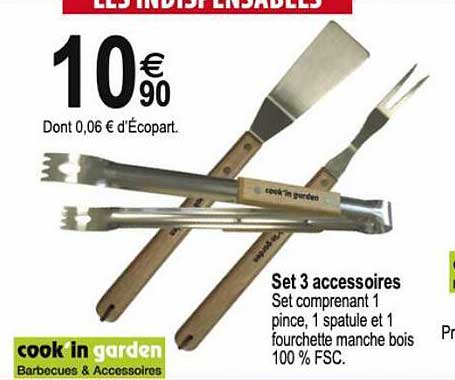 set 3 accessoires cook'in garden
