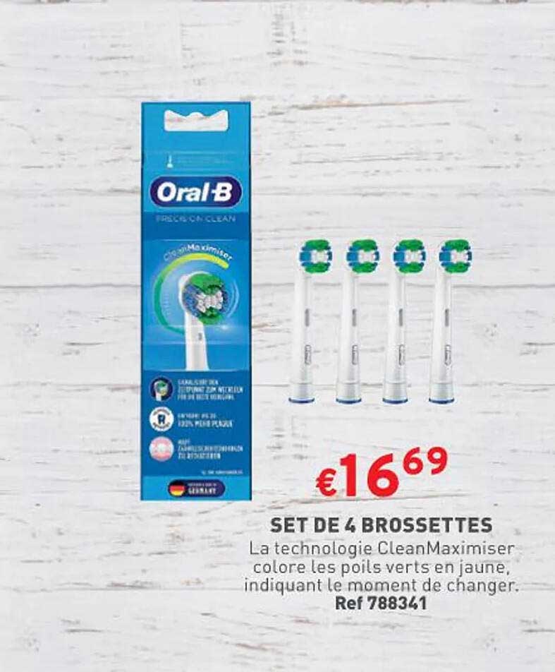 set de 4 brossettes oral-b
