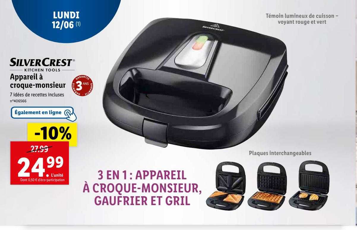 silvercrest appareil à croque-monsieur