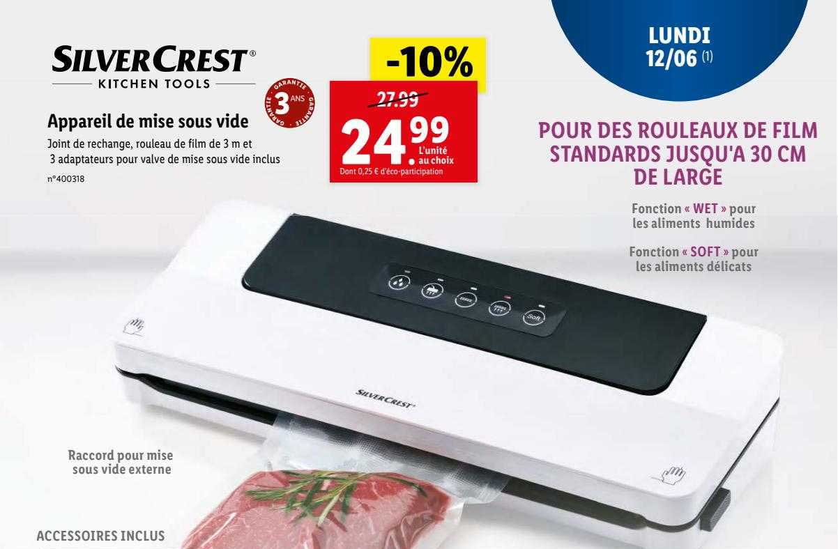 silvercrest appareil de mise sous vide