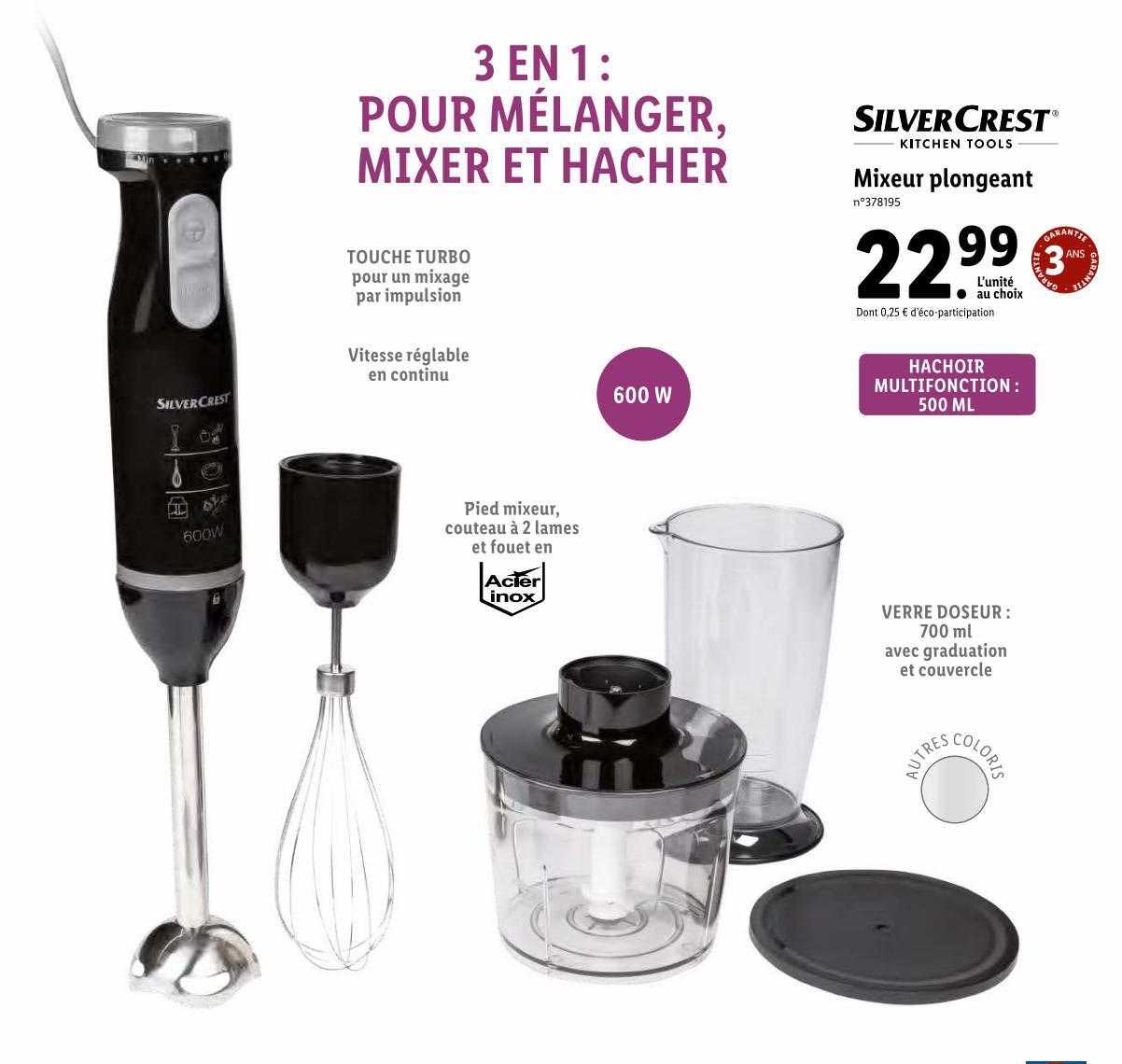 Silvercrest Mixeur Plongeant