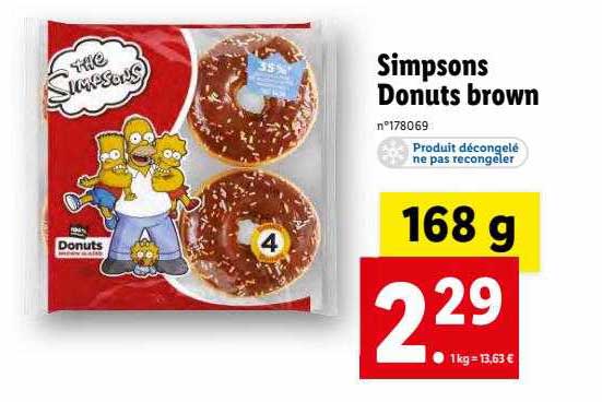 simpsons donuts brown