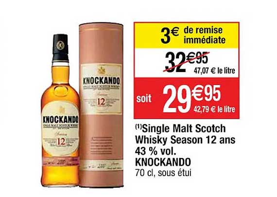 single malt scotch whisky season 12 ans 43% vol. knockando