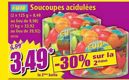 soucoupes acidulées fun