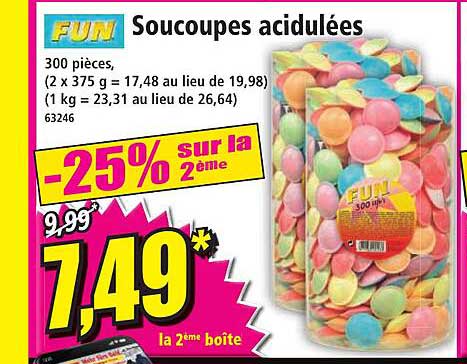 soucoupes acidulées fun