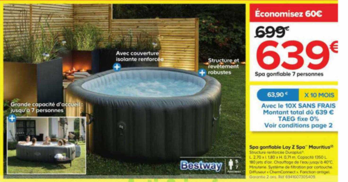 spa gonflable lay z spa mauritius bestway