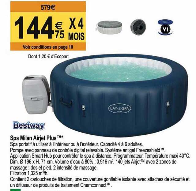 spa milan airjet plus bestway