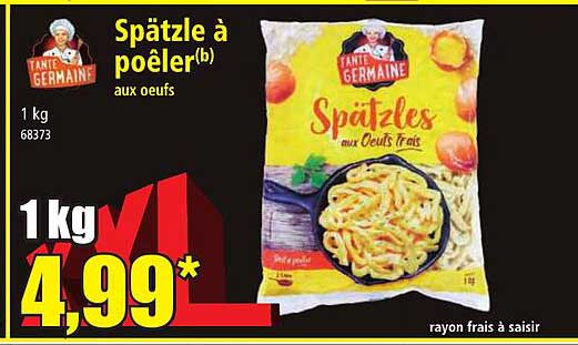 spätzle à poêler aux œufs tante germaine
