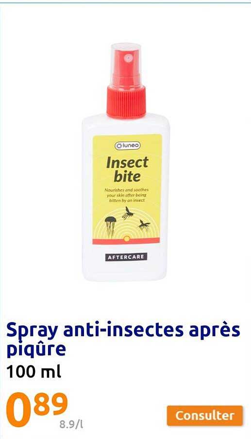 spray anti-insectes après piqûre