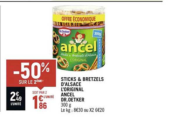 sticks & bretzels d'alsace l'original ancel dr. oetker
