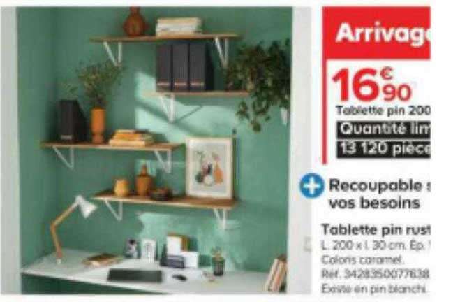 Tablette Pin Rustique