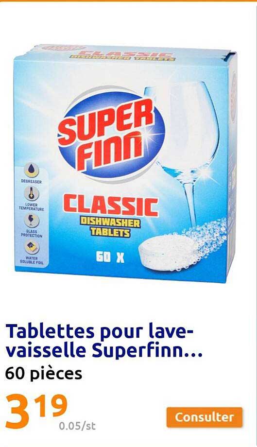 tablettes pour lave-vaisselle superfinn