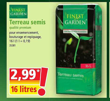 terreau semis qualité premium finest garden