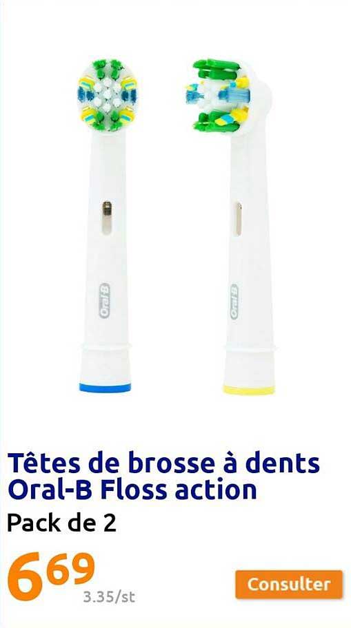 têtes de brosse à dents oral-b floss action