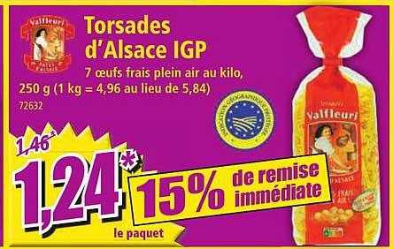 Torsades D'alsace Igp Valfleuri