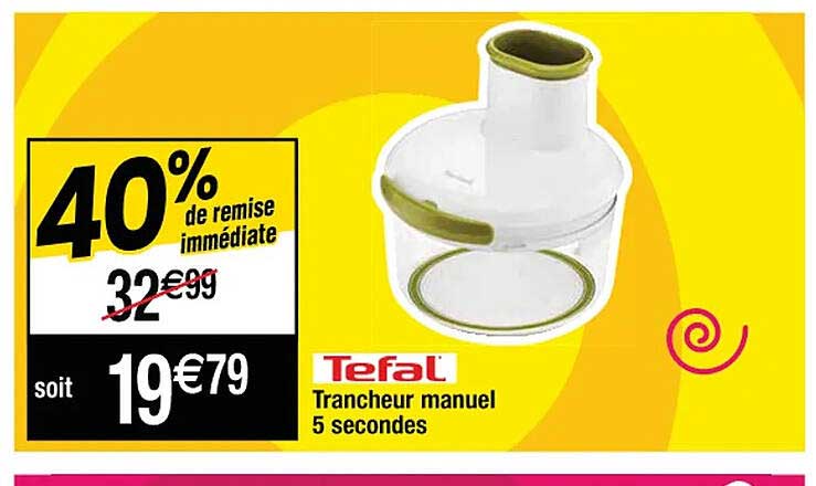 trancheur manuel 5 secondes tefal