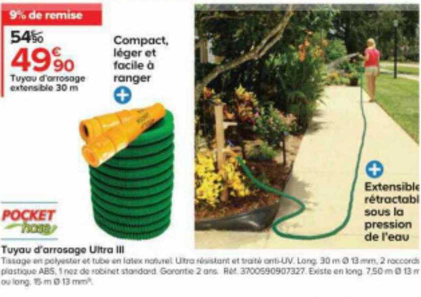 tuyau d'arrosage ultra III pocket
