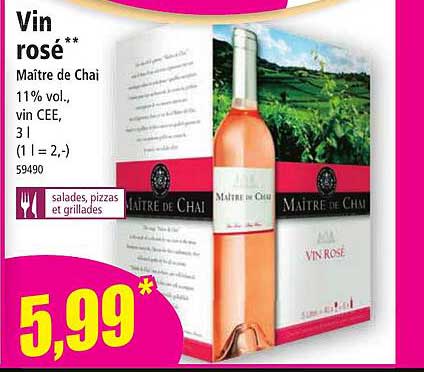 vin rosé maître de chai