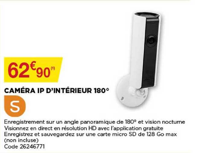 caméra ip d'intérieur 180° s