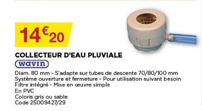 collecteur d'eau pluviale wavin
