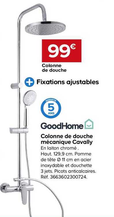 Colonne De Douche Mécanique Cavally Goodhome