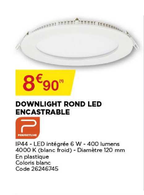 downlight rond led encastrable perfectline