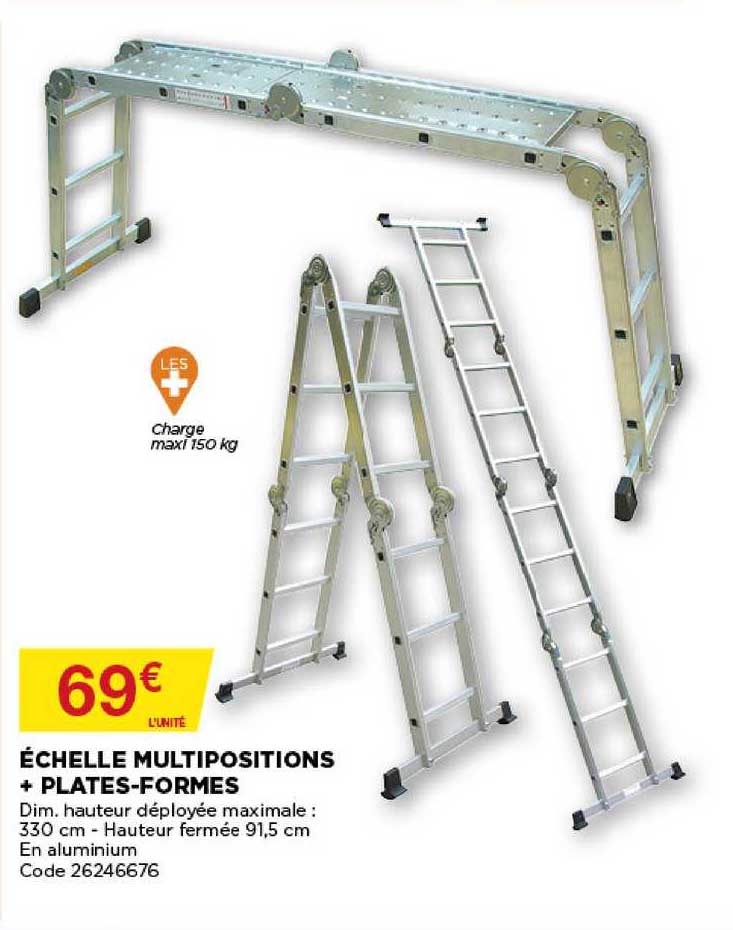 échelle multipositions + plates formes