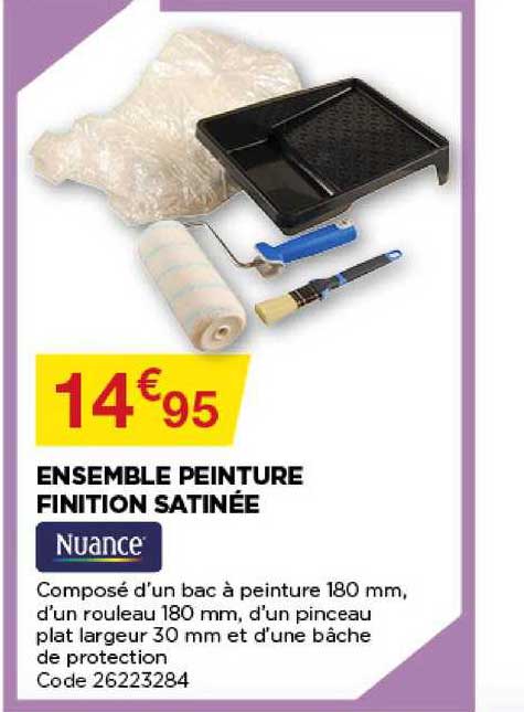 ensemble peinture finition satinée nuance