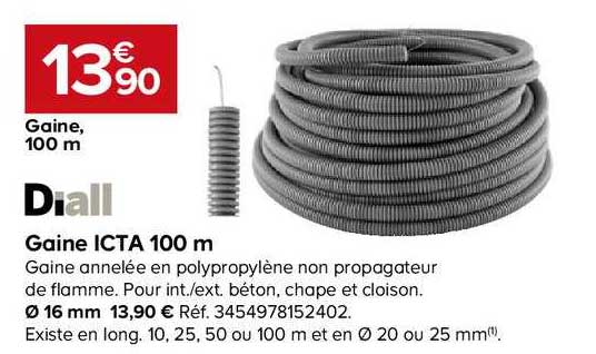 gaine annelée icta 100 mètres diall