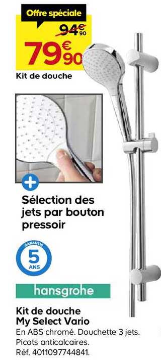 kit de douche my select vario hansgrohe