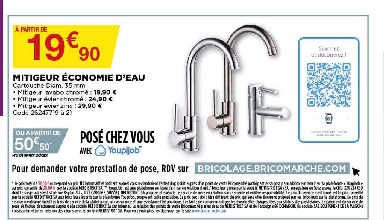 mitigeur économie d'eau