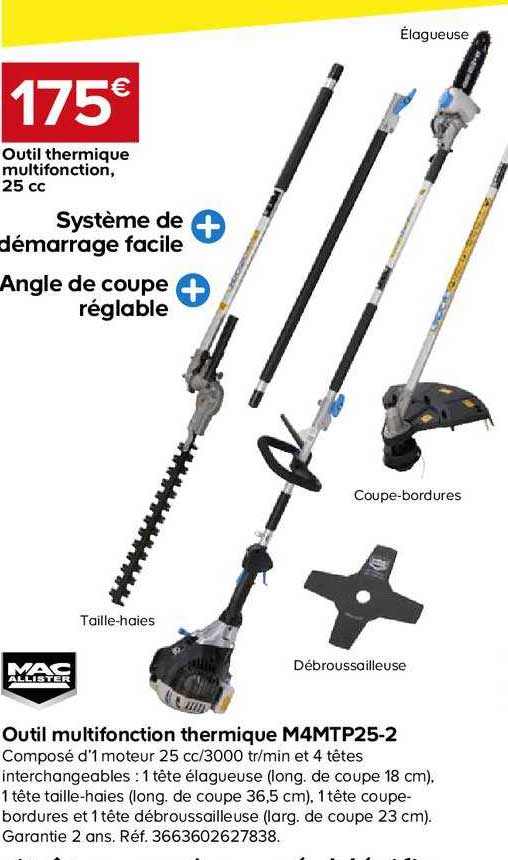 outil multifonction thermique m4mtp25 2 mac allister
