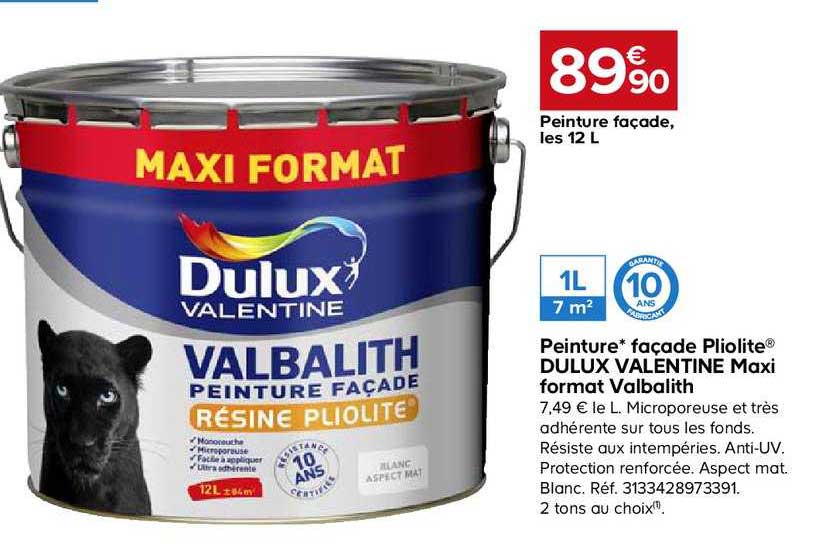 peinture façade pliolite maxi format valbalith dulux valentine