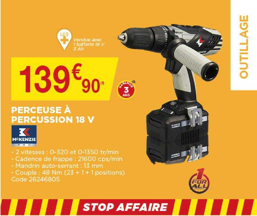 Perceuse à Percussion 18 V Mckenzie