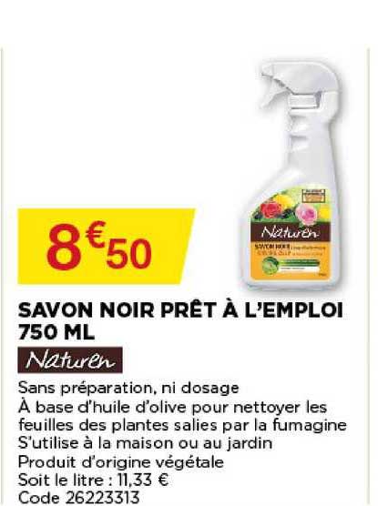 savon noir prêt à l'emploi 750 ml naturen