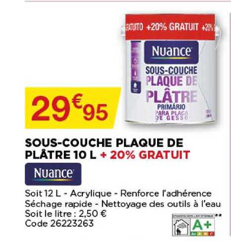sous couche plaque de plâtre 10 l nuance
