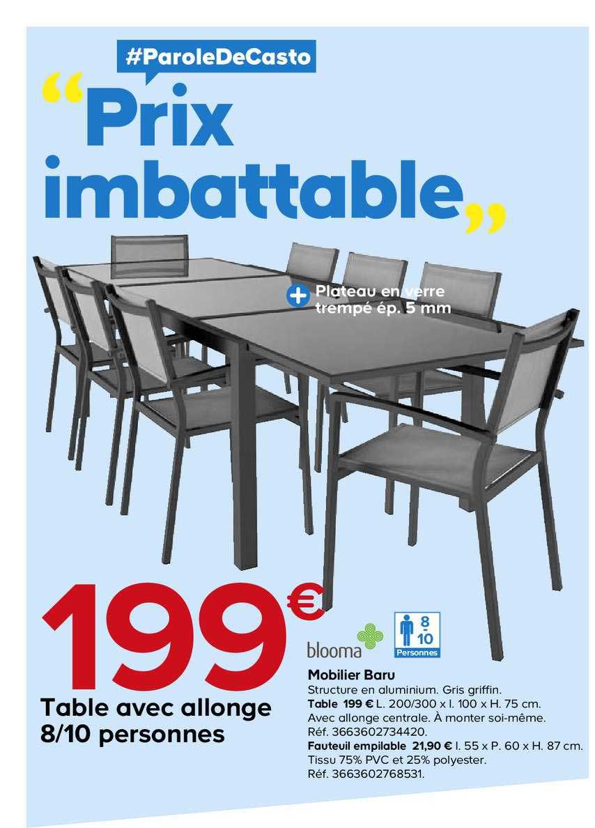 Table Avec Allonge 8 10 Personnes Mobilier Baru Blooma