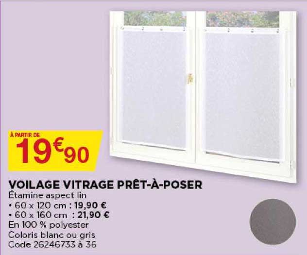 Voilage Vitrage Prêt à Poser