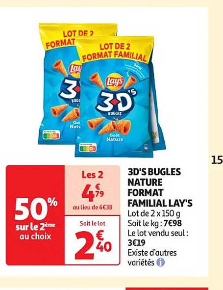 3d's bugles nature format familial lay's