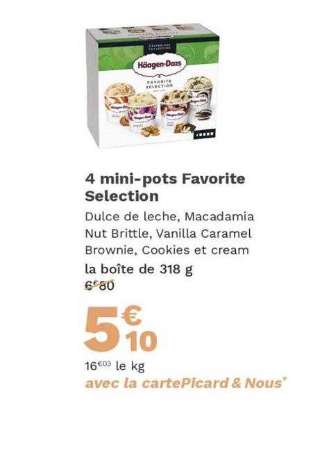 4 mini-pots favorite sélection