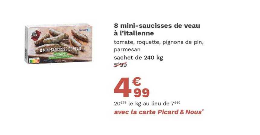 8 mini-saucisses de veau à l'italienne